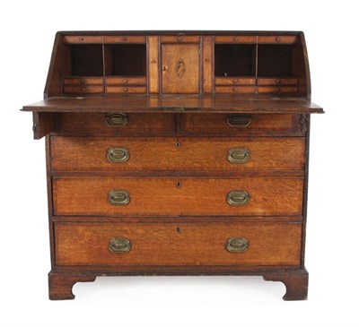 Lot 2 - Eikenhouten klepbureau.
Engeland, ca. 1790