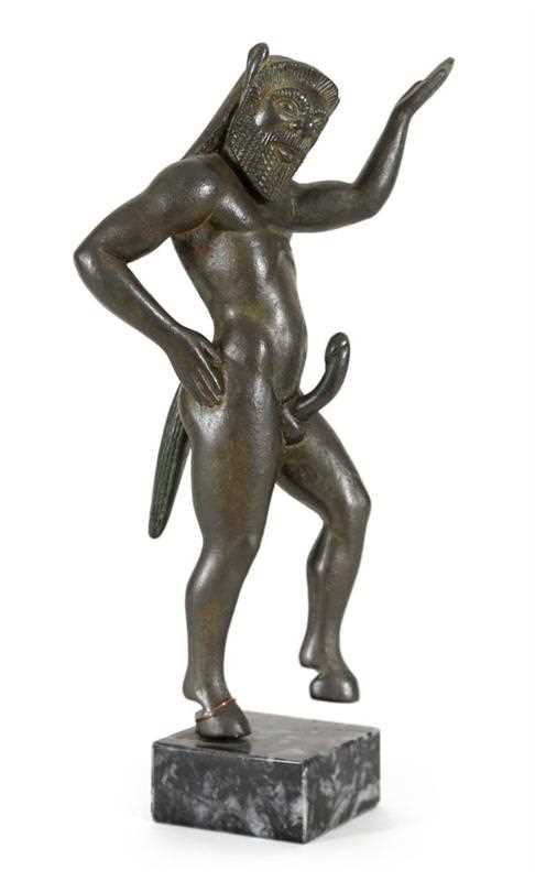 Lot 30 - Metalen sculptuur "Sater"