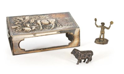 Lot 59 - Zilveren miniatuur 'vliegtuigloods'