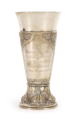 Lot 151 - Zilveren Jugendstil bokaal, Duitsland, rond 1900