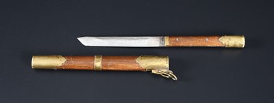 Lot 93 - Knife in Wooden Scabbard