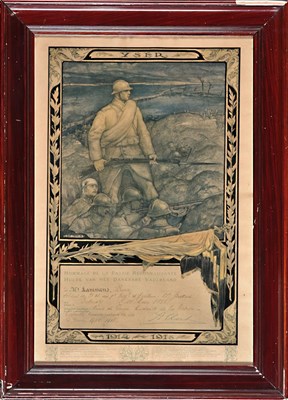 Lot 126 - “Medal of the Yser” and Belgian “War Cross 1914/1918”