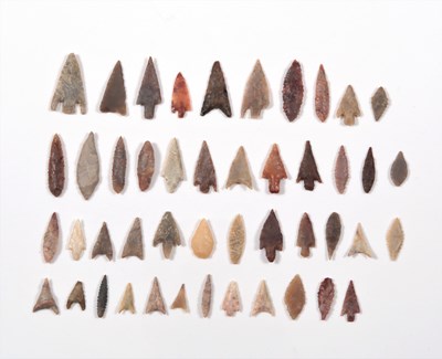 Lot 144 - A Mixed Group of 46 Flintstone Arrowheads