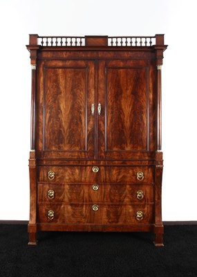 Lot 149 - Antique Dutch 18th Century Mahogany Cabinet.