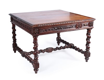 Lot 156 - A French Rectangular Oak Kitchen Table