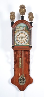 Lot 171 - A Tall Frisian Oak Wall Clock, Holland ca. 1830