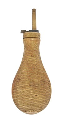 Lot 152 - An English Brass Powder Flask, circa 1850