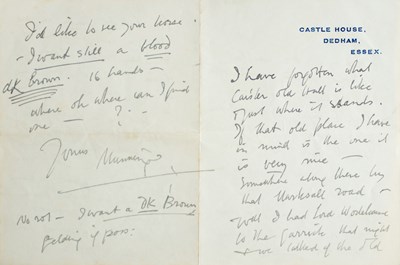 Lot 198 - Handwritten Letter by Sir William Orpen (Attributed)