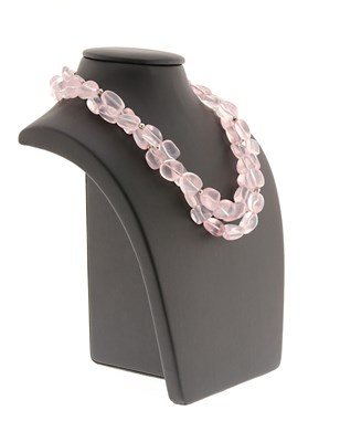 Lot 540 - 2-Strand Rose Quartz Necklace