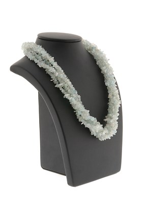 Lot 611 - 5-Strand white and twisted Topaz Necklace