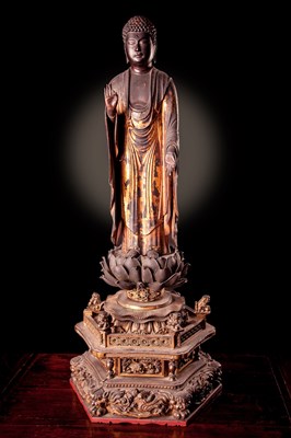 Lot 81 - A Gilt-Lacquered Wood Figure of Amida Nyorai (Amitahba)
