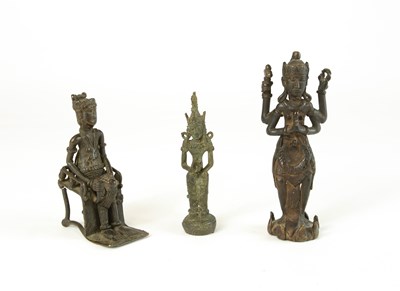 Lot 124 - Three Bronze Figures of Various Deities