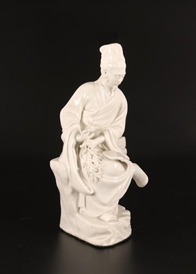 Lot 96 - A Blanc de Chine Figure of a Scholar