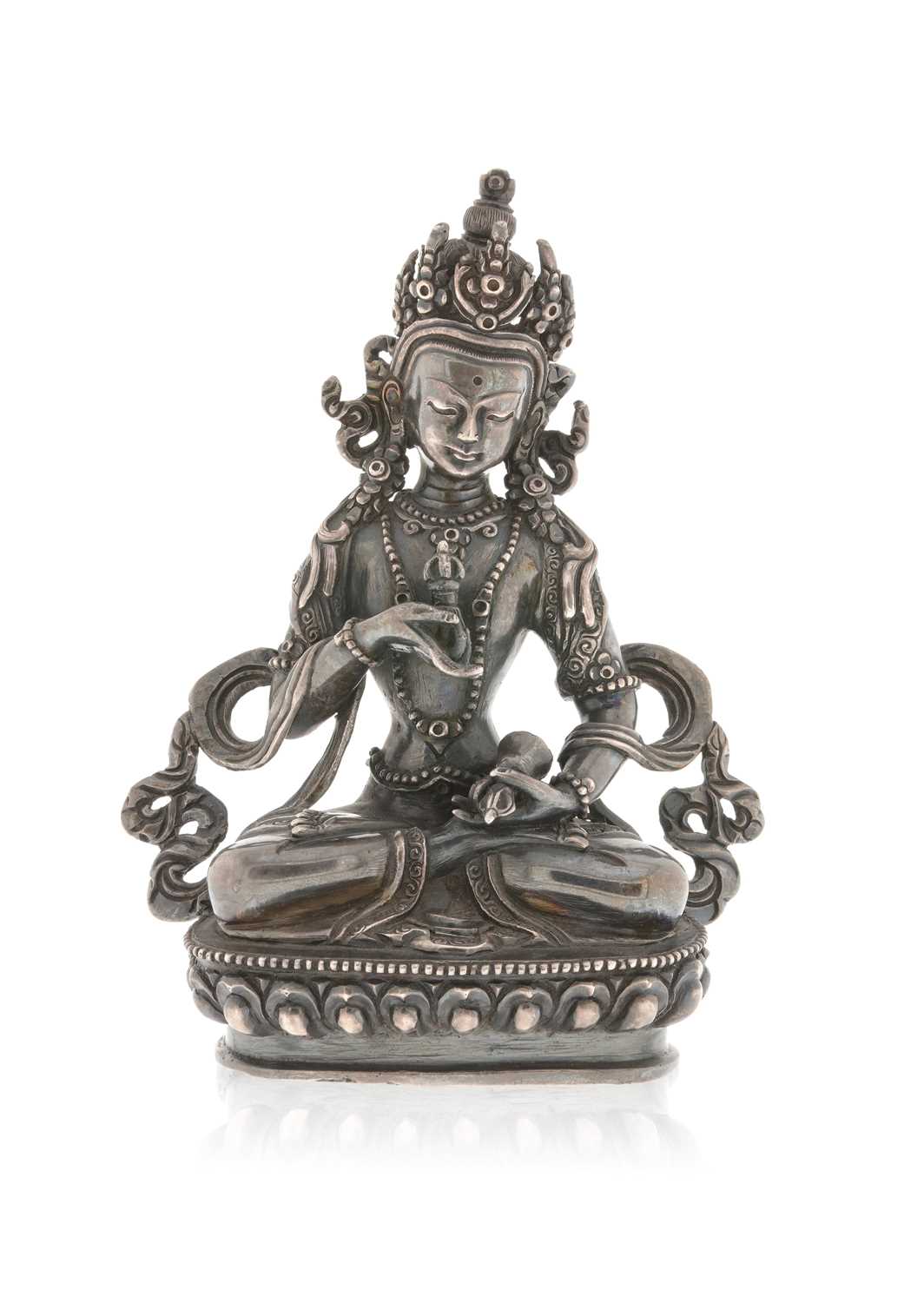 Lot 10 - A Silver Figure of Vajrasattva