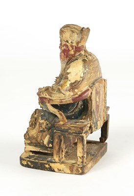 Lot 39 - Chinese Gilt Wood Figure Of Cai Shen