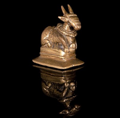 Lot 7 - A Brass Figure of Nandi