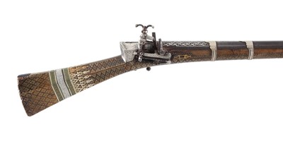 Lot 120 - A Rare Ottoman Miquelet Rifle