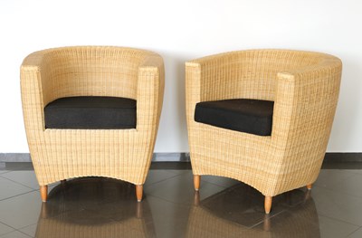 Lot 76 - Four Cane Tub Chairs