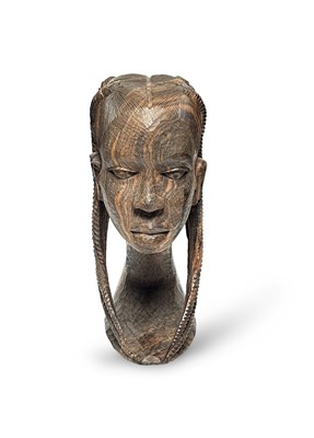 Lot 15 - African Hardwood Bust of a Woman, by D.I. Ogiemudia