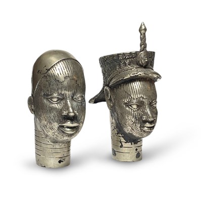 Lot 752 - A Pair of African Benin Heads
