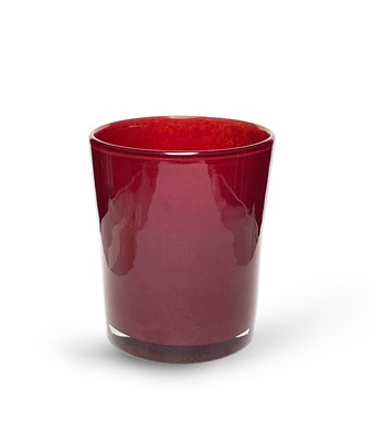 Lot 83 - A Red Serica Mouth Blown Glass Vase