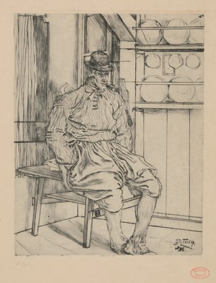 Lot 653 - Jan Theodorus TOOROP (1858 – 1928)"Marker Visser"