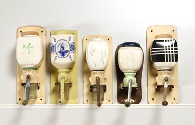Lot 6 - Eleven Wall Mounted Coffee Grinders