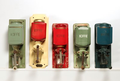 Lot 12 - Ten Wall Mounted Coffee Grinders