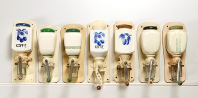Lot 14 - Thirteen Wall Mounted Coffee Grinders