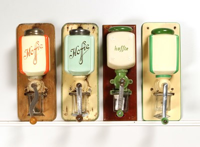 Lot 37 - Seven Wall Mounted Coffee Grinders