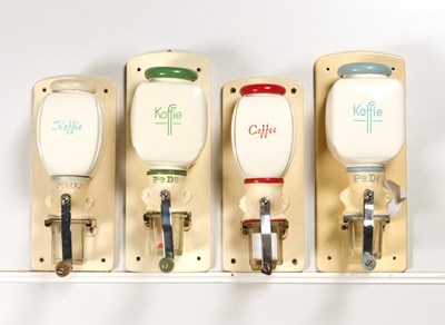 Lot 53 - Eight Wall Mounted Coffee Grinders