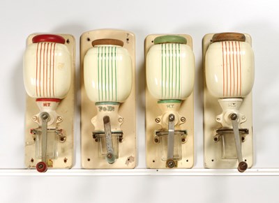 Lot 54 - Eight Wall Mounted Coffee Grinders