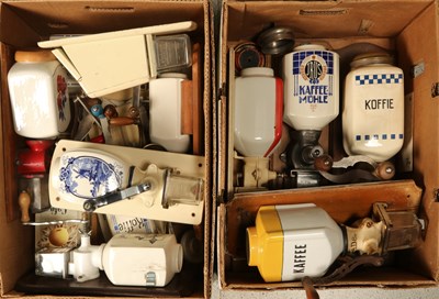 Lot 55 - Twelve Wall Mounted Coffee Grinders