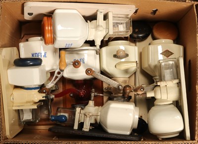 Lot 56 - Eight Wall Mounted Coffee Grinders