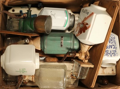 Lot 57 - Ten Wall Mounted Coffee Grinders