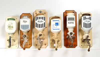 Lot 61 - Twelve Wall Mounted Coffee Grinders