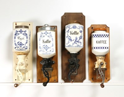 Lot 66 - Ten Wall Mounted Coffee Grinders