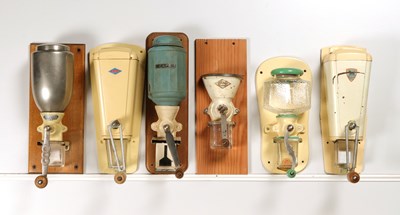 Lot 70 - Twelve Wall Mounted Coffee Grinders