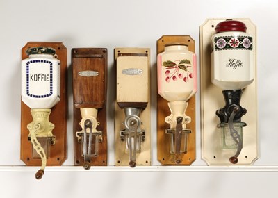 Lot 72 - Eleven Wall Mounted Coffee Grinders