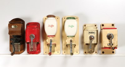 Lot 82 - Thirteen Wall Mounted Coffee Grinders