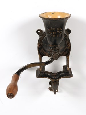 Lot 204 - Cast Iron Coffee Grinder, by Weigall & Harden Ltd