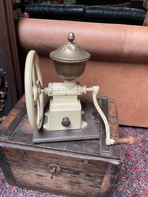 Lot 235 - Large Cast Iron Peugeot Fréres C2 Coffee Grinder