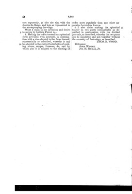Lot 308 - Thomas R. Wood Patent 'Spherical' Coffee Roaster