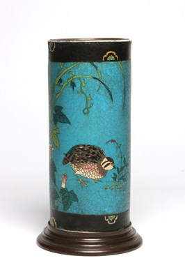 Lot 746 - Large Japanese Cloisonne on Porcelain vase