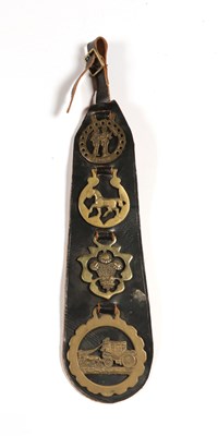Lot 511 - Antique horse harness, consisting of a leather horse harness with hames, bridle, breaching and saddle