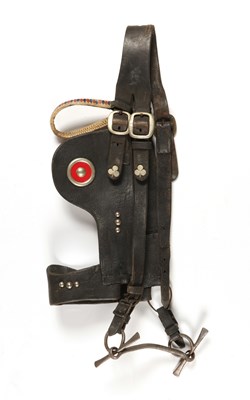 Lot 511 - Antique horse harness, consisting of a leather horse harness with hames, bridle, breaching and saddle