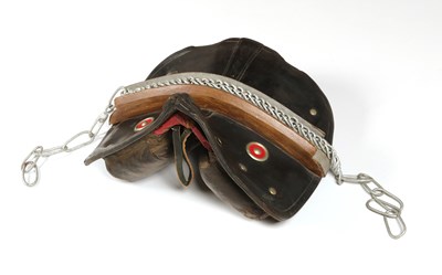 Lot 511 - Antique horse harness, consisting of a leather horse harness with hames, bridle, breaching and saddle