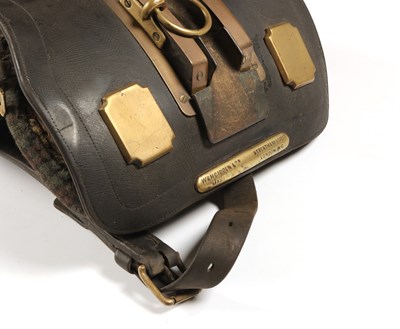 Lot 512 - Antique horse harness, consisting of a leather horse harness with hames, bridle, breaching and saddle