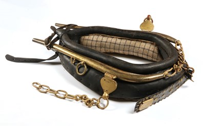 Lot 512 - Antique horse harness, consisting of a leather horse harness with hames, bridle, breaching and saddle
