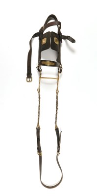 Lot 512 - Antique horse harness, consisting of a leather horse harness with hames, bridle, breaching and saddle